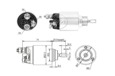 Втягуюче реле стартера ZM ZM1381