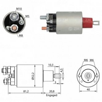 Втягуюче реле стартера ZM ZM1485