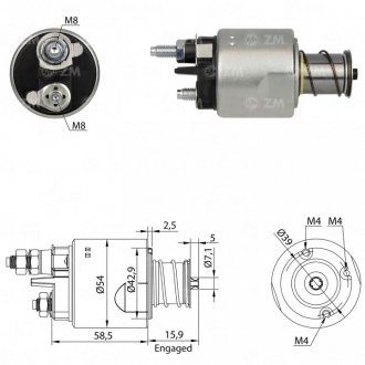 Втягуюче реле стартера ZM ZM1495