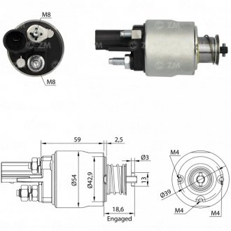 Втягуюче реле стартера ZM ZM1498