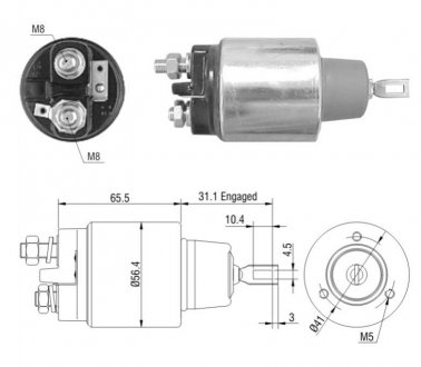 Втягуюче реле стартера ZM ZM1575