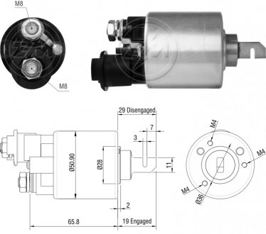 Втягуюче реле стартера ZM ZM1608