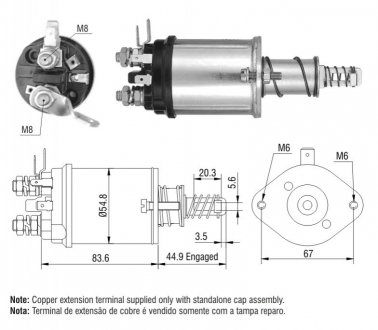 Втягуюче реле стартера ZM ZM1615