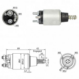Втягуюче реле стартера ZM ZM1640