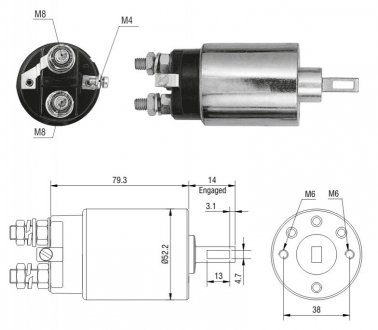 Втягуюче реле стартера ZM ZM1689