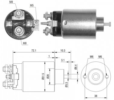 Втягуюче реле стартера ZM ZM1695