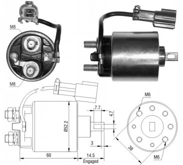 Втягуюче реле стартера ZM ZM1717