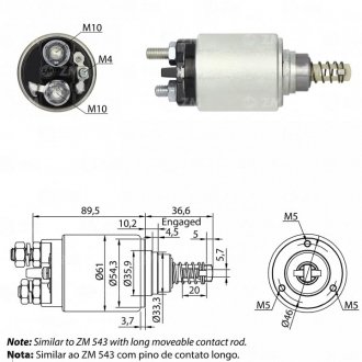 Втягуюче реле стартера ZM ZM1731