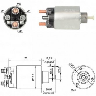 Втягуюче реле стартера ZM ZM1860
