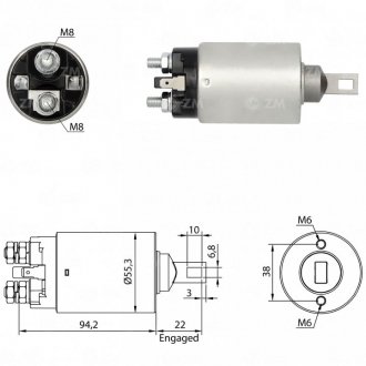 Втягуюче реле стартера ZM ZM1891