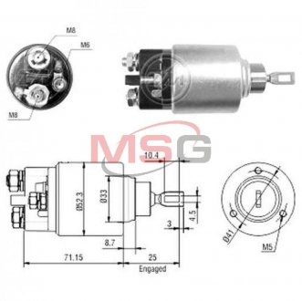 Втягуюче реле стартера ZM ZM2371