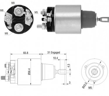 Втягуюче реле стартера ZM ZM2475