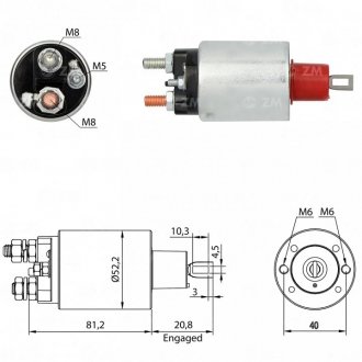 Втягуюче реле стартера ZM ZM2485