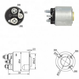 Втягуюче реле стартера ZM ZM2498