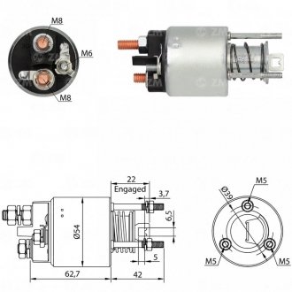 Втягуюче реле стартера ZM ZM2595
