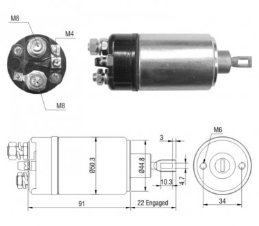 Втягуюче реле стартера ZM ZM2629