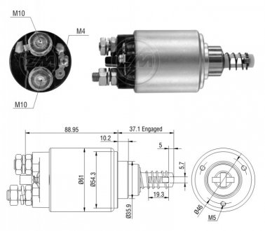 Втягуюче реле стартера ZM ZM2639