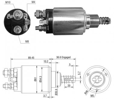 Втягуюче реле стартера ZM ZM2640