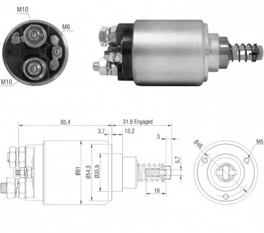 Втягуюче реле стартера ZM ZM2735
