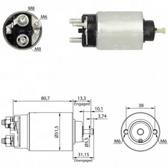 Втягуюче реле стартера ZM ZM 2762