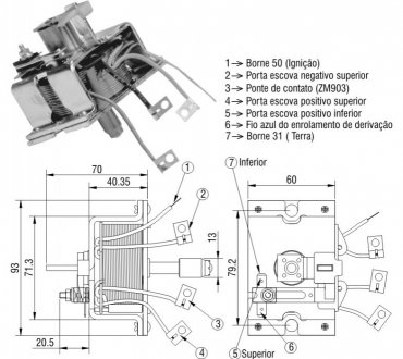 Втягуюче реле стартера ZM ZM2904