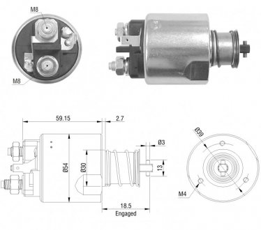 Втягуюче реле стартера ZM ZM3491