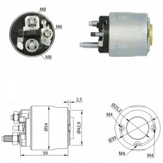 Втягуюче реле стартера ZM ZM3495