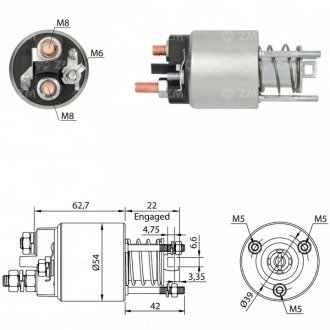 Втягуюче реле стартера ZM ZM3595