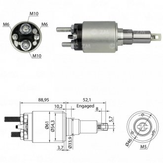 Втягуюче реле стартера ZM ZM3639