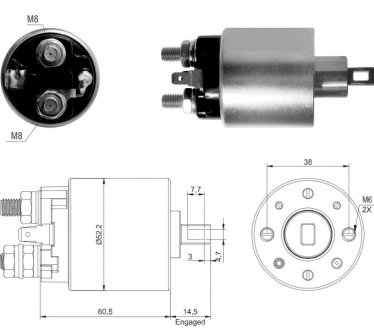 Втягуюче реле стартера ZM ZM3719