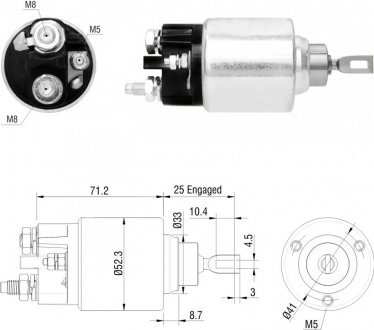 Втягуюче реле стартера ZM ZM377