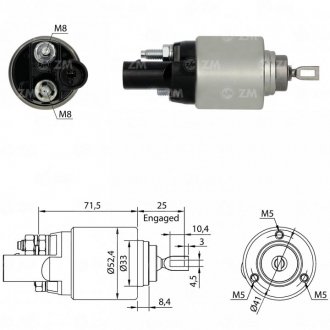 Втягуюче реле стартера ZM ZM381