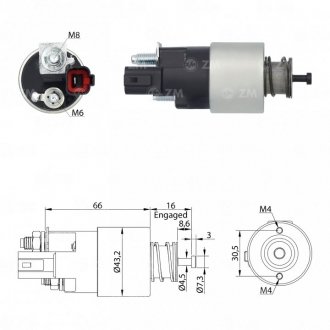 Втягуюче реле стартера ZM ZM 390