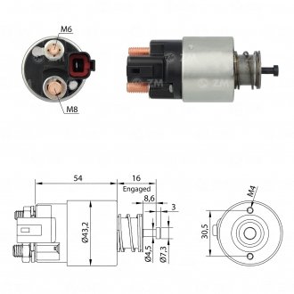 Втягуюче реле стартера ZM ZM391