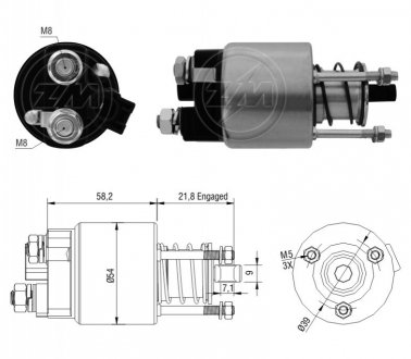 Втягуюче реле стартера ZM ZM397