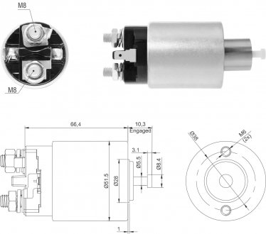 Втягуюче реле стартера ZM ZM3995