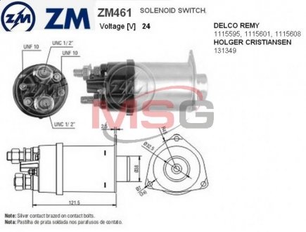 Втягуюче реле стартера ZM ZM461