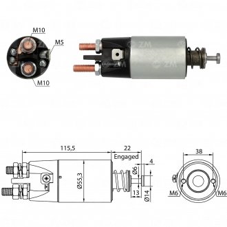 Втягуюче реле стартера ZM ZM4897