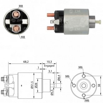 Втягуюче реле стартера ZM ZM 4995
