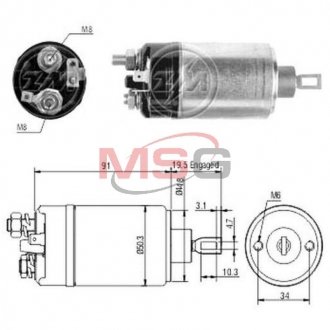 Втягуюче реле стартера ZM ZM521