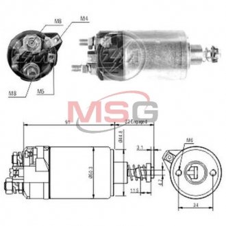 Втягуюче реле стартера ZM ZM525