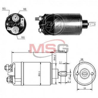 Втягуюче реле стартера ZM ZM526