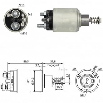 Втягуюче реле стартера ZM ZM538