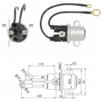 Втягуюче реле стартера ZM ZM5408