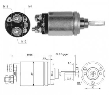 Втягуюче реле стартера ZM ZM541