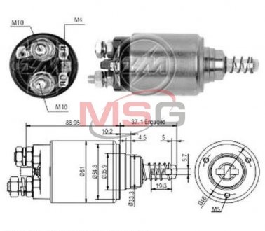 Втягуюче реле стартера ZM ZM544