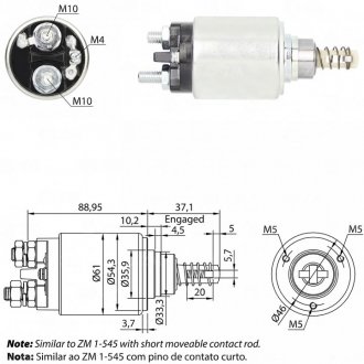 Втягуюче реле стартера ZM ZM545