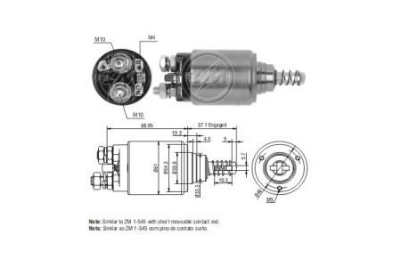 Втягуюче реле стартера ZM ZM545