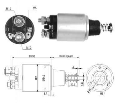 Втягуюче реле стартера ZM ZM550