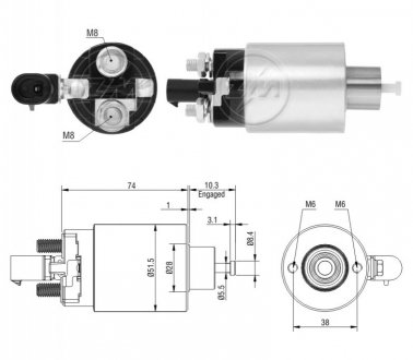 Втягуюче реле стартера ZM ZM5695